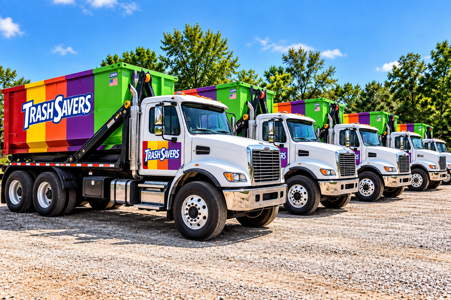 TrashSaves Dumpster Container Rentals and Vehicles